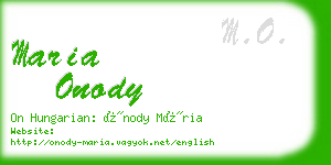 maria onody business card